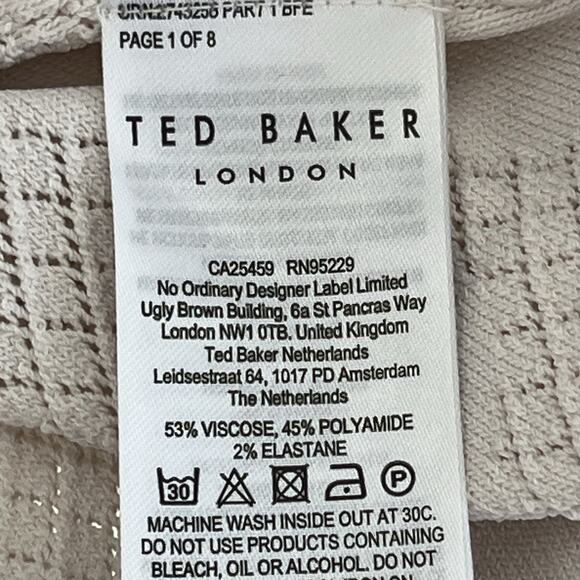 Ted Baker Azlylea Magnolia Jacquard Sweater Women’s Sz 3 US 6 (M) Blouson Sleeve - Picture 11 of 11